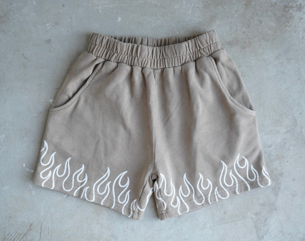 HERITAGE FLAME SHORTS - STONE